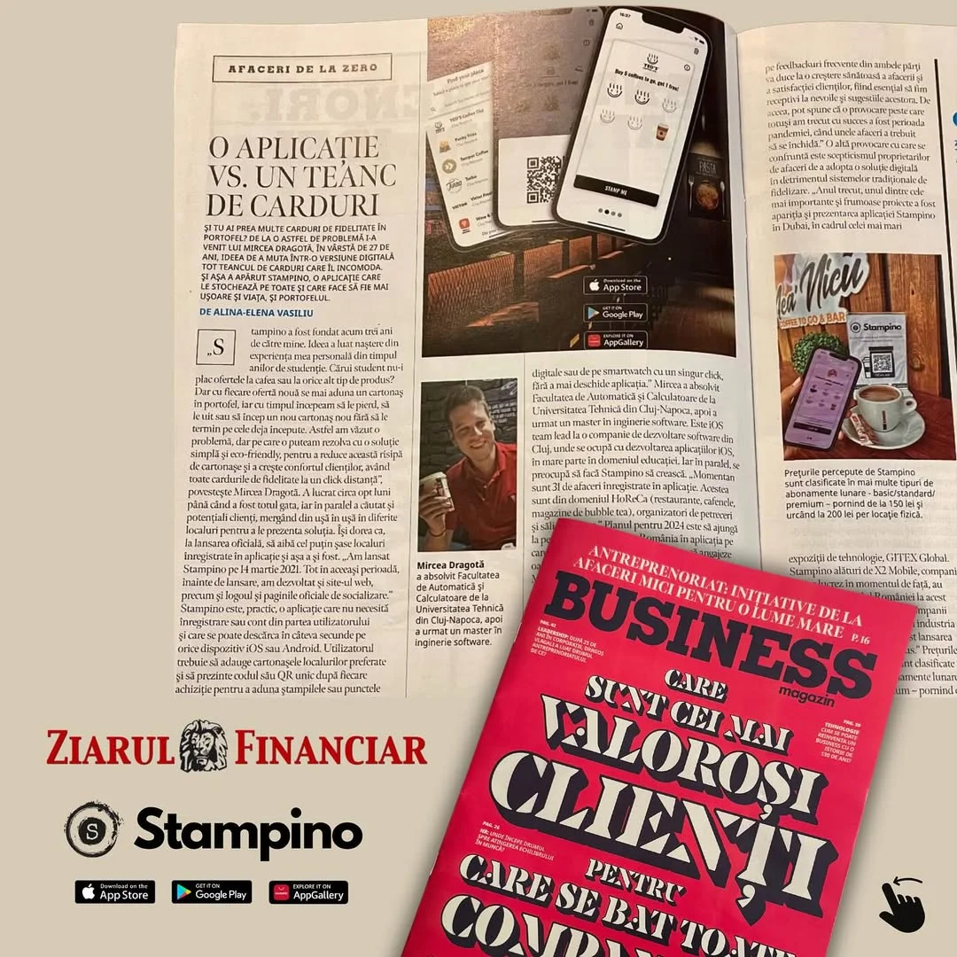 Stampino in Ziarul Financiar and Business Magazin